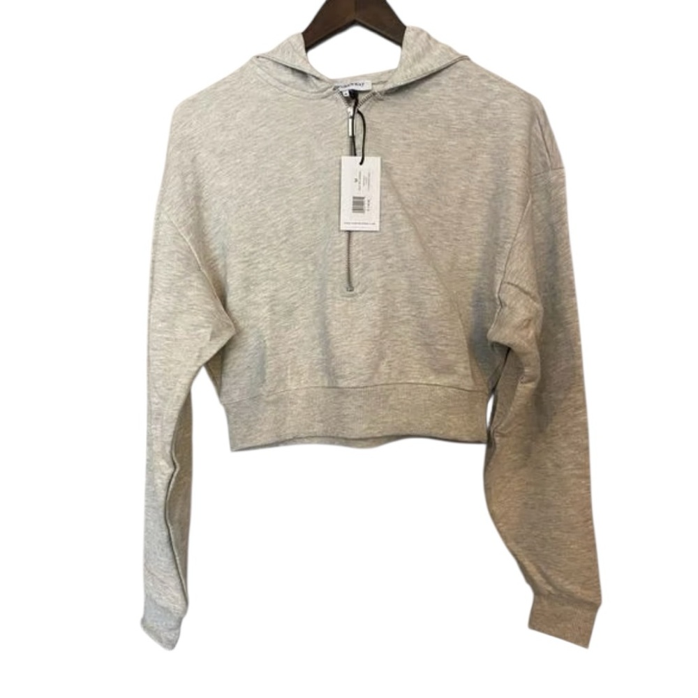 17.) WeWoreWhat Light Gray Cropped Sweatshirt